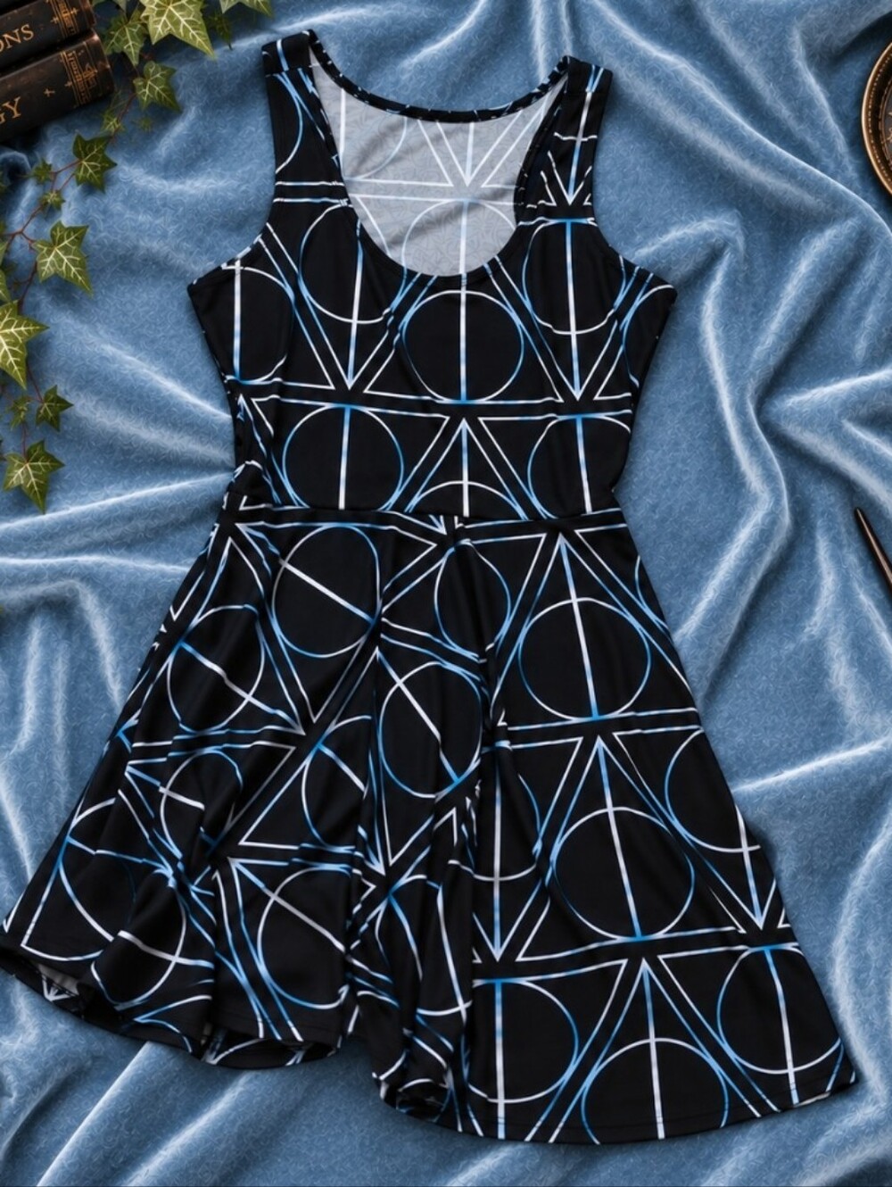 Harry Potter Deathly Hallows Sleeveless Skater Dress